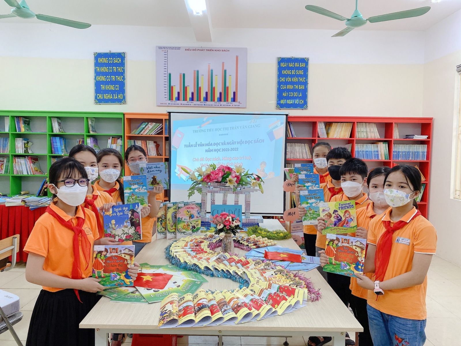 Huyện đoàn - Hội đồng Đội huyện Văn Giang chỉ đạo tổ chức Ngày hội đọc sách chủ đề “Tri thức cho em” tại Liên đội trường THCS Thị trấn Văn Giang.