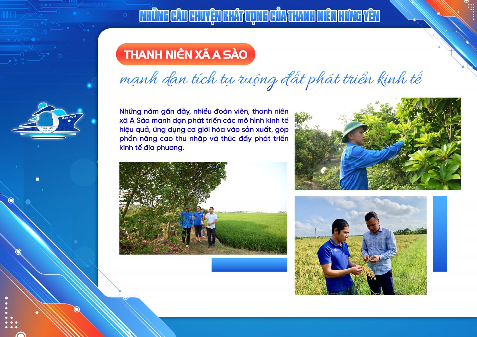 Thanh niên xã A Sào mạnh dạn tích tụ ruộng đất phát triển kinh tế