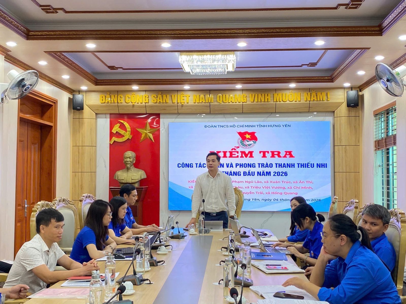 Đoàn kiểm tra số 2 của Ban Thường vụ Tỉnh đoàn kiểm tra công tác Đoàn tại 10 đơn vị