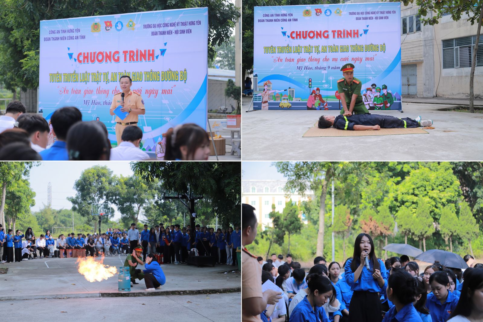 Đoàn Thanh niên Công an tỉnh tuyên truyền pháp luật, trang bị kỹ năng cho tân sinh viên Trường Đại học Công nghệ Kỹ thuật Hưng Yên