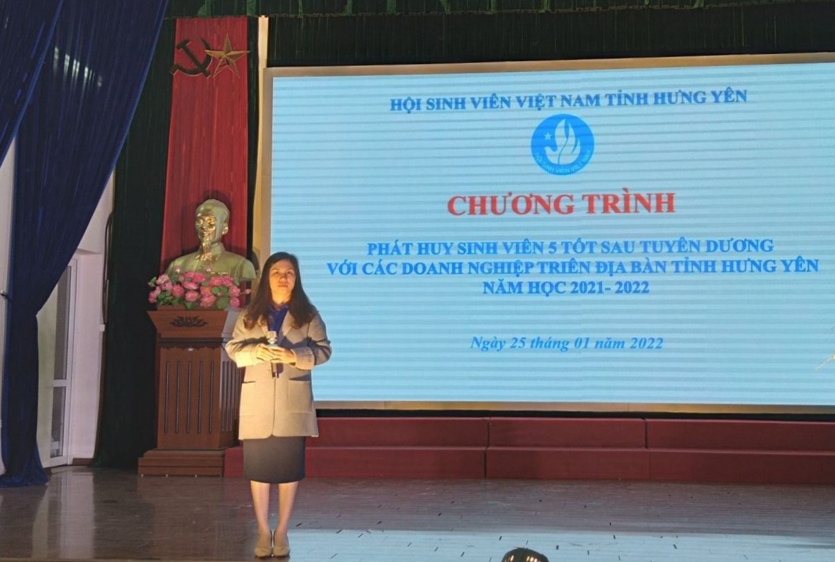 Chương trình phát huy sinh viên 5 tốt sau tuyên dương với các doanh nghiệp trên địa bàn tỉnh Hưng Yên năm học 2021 - 2022