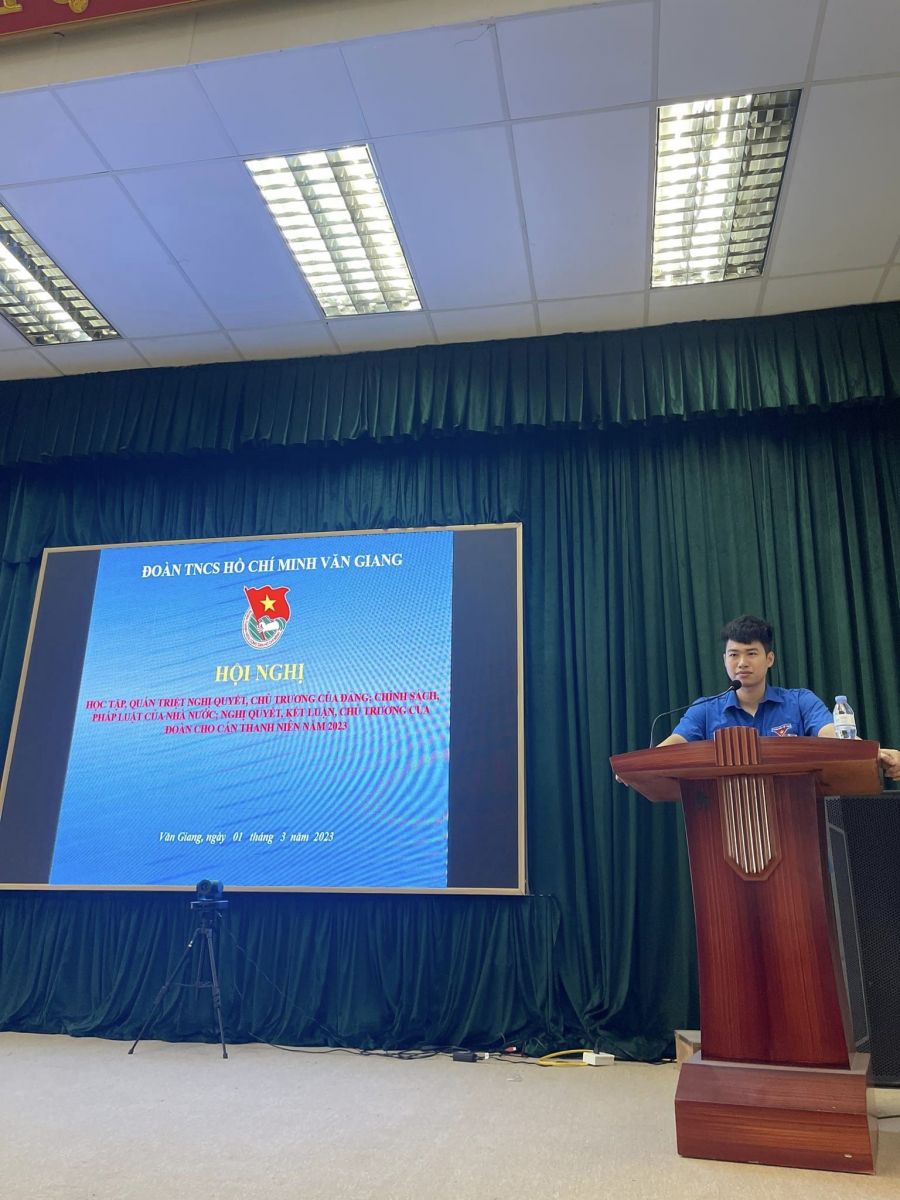Đoàn thanh niên huyện Văn Giang tổ chức Hội nghị học tập, quán triệt, tuyên truyền phổ biến Nghị quyết năm 2023