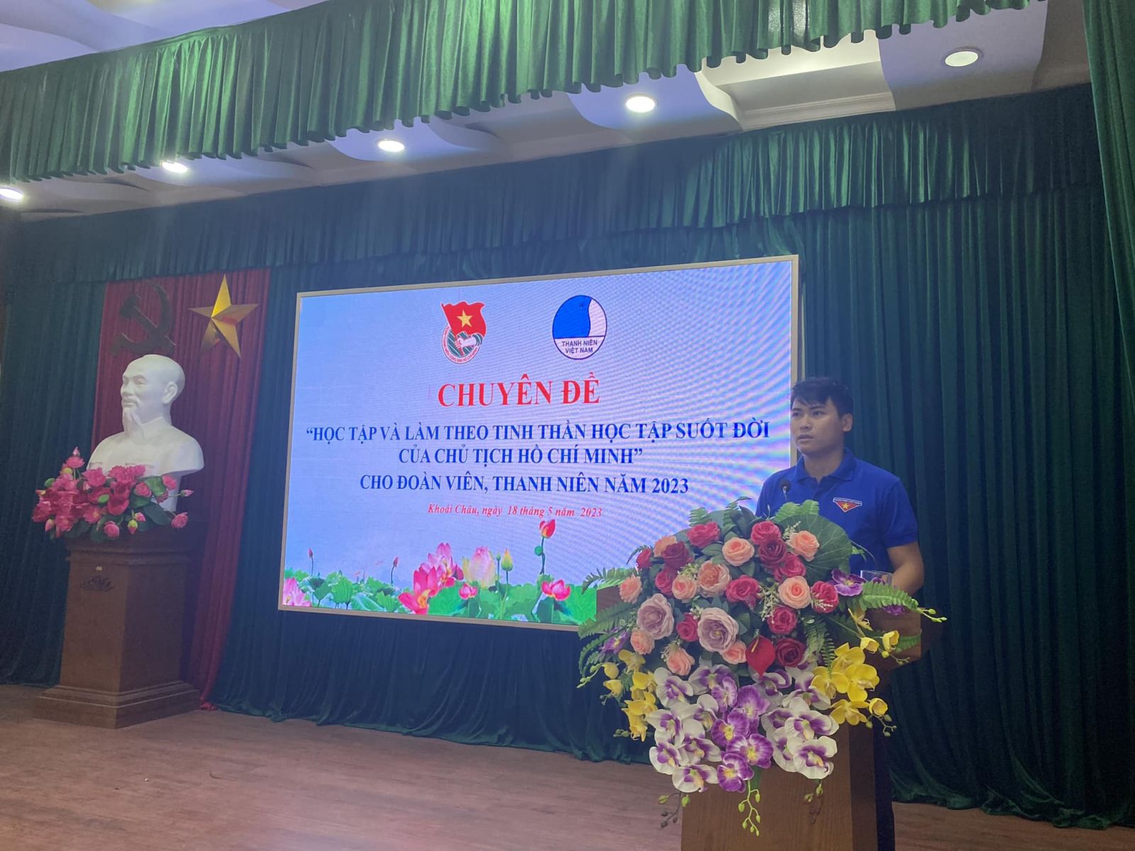 Huyện đoàn Khoái Châu tổ chức học tập, quán triệt, tuyên truyền chuyên đề học tập và làm theo tư tưởng, đạo đức, phong cách Hồ Chí Minh dành cho đoàn viên thanh niên năm 2023