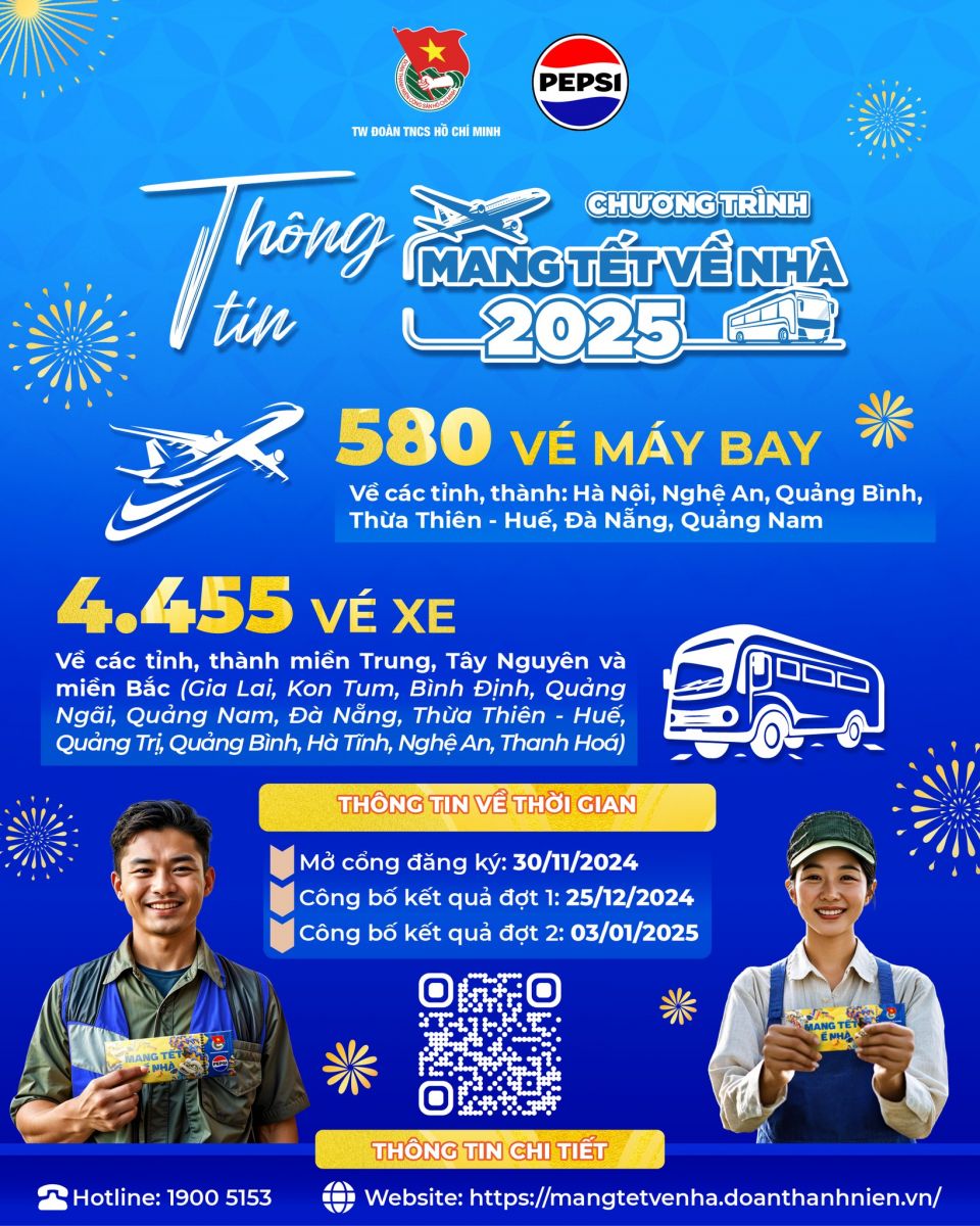 CÔNG BỐ THÔNG TIN CHƯƠNG TRÌNH “MANG TẾT VỀ NHÀ” NĂM 2025