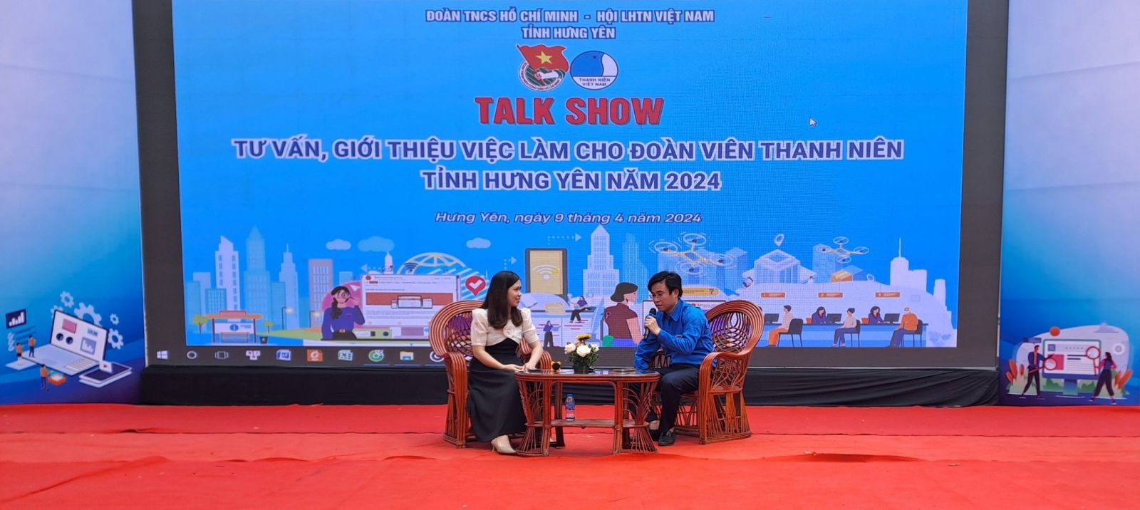 Tỉnh đoàn tổ chức chương trình Talkshow về tư vấn việc làm cho ĐVTN tỉnh Hưng Yên năm 2024