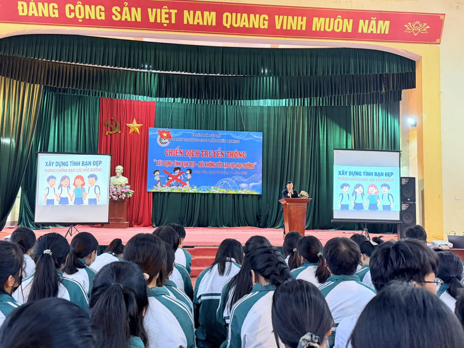 Đoàn trường THPT Bắc Kiến Xương triển khai Chiến dịch truyền thông “Xây dựng tình bạn đẹp – Nói không với bạo lực học đường”