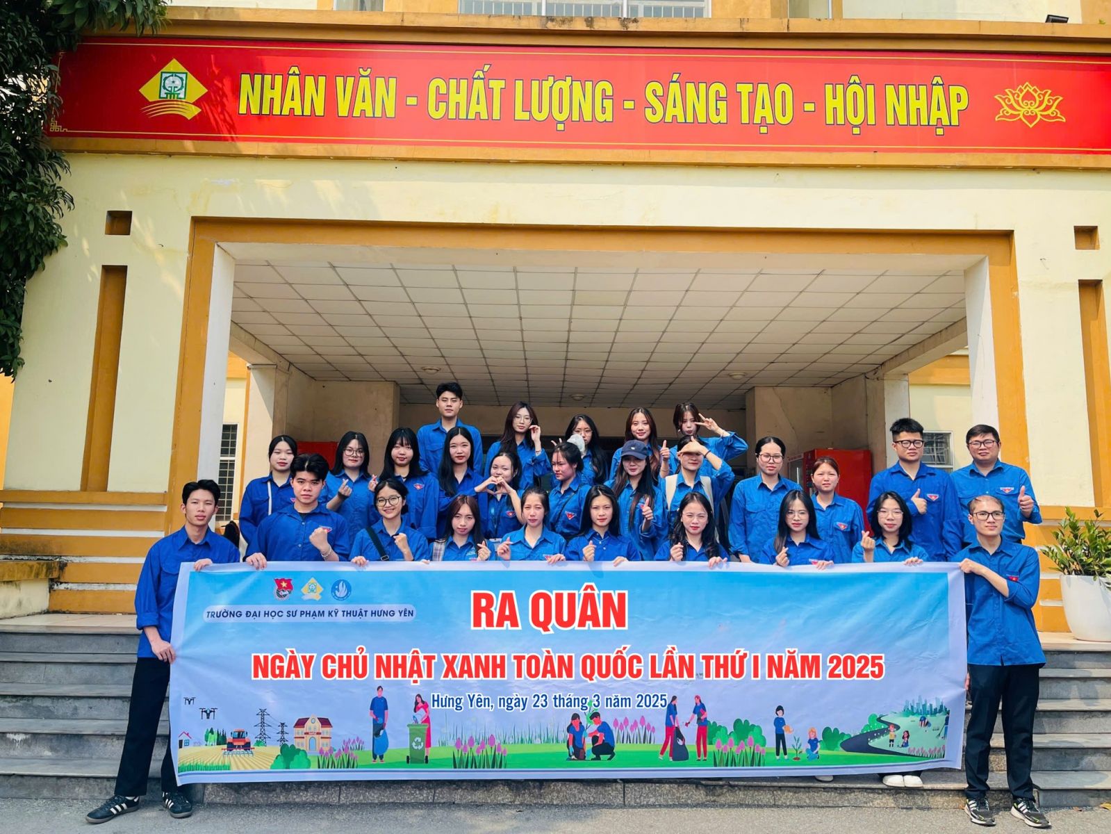 100% đoàn trực thuộc, đoàn xã, phường, thị trấn ra quân Ngày Chủ nhật xanh lần thứ nhất năm 2025