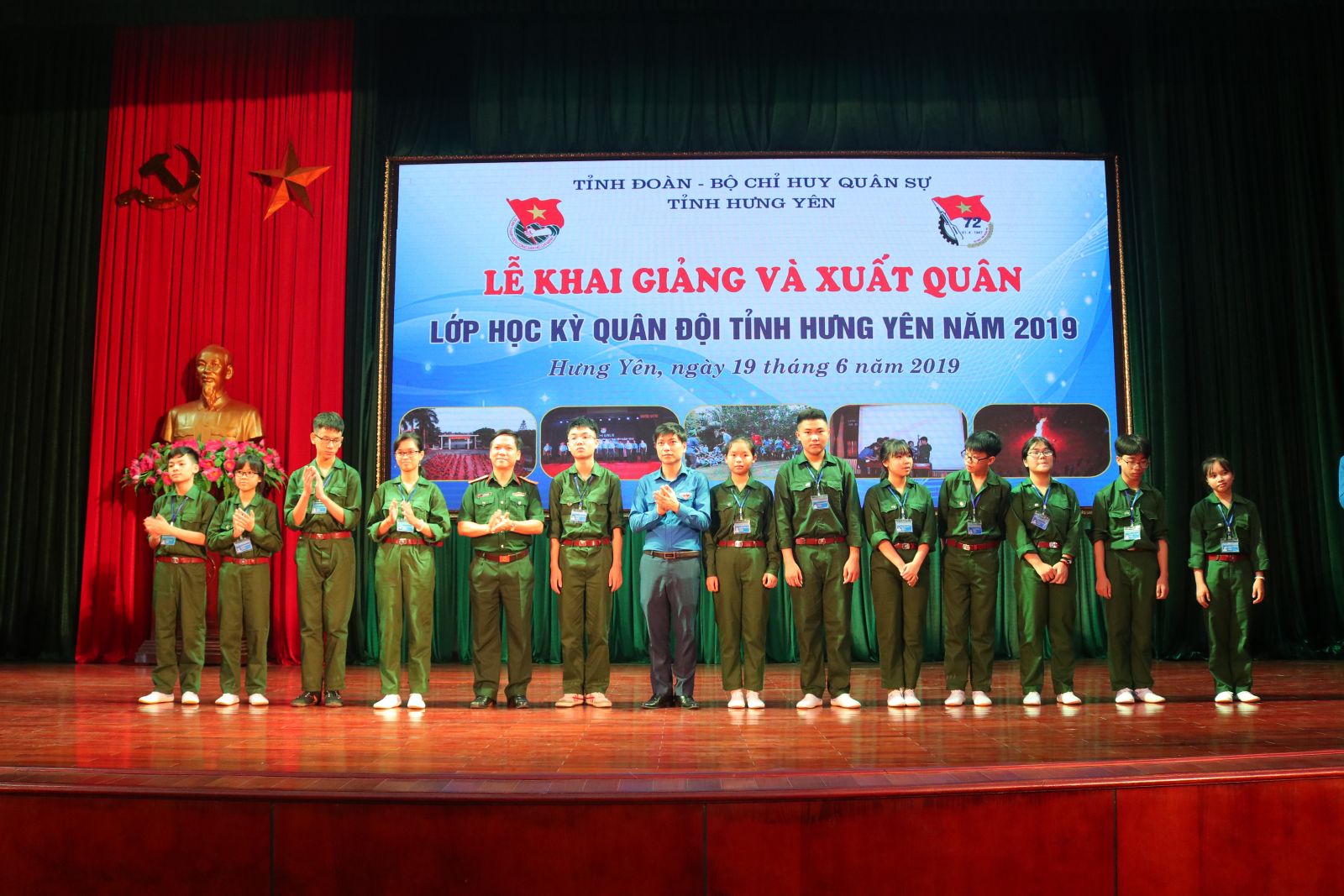 Lễ khai giảng và xuất quân Lớp Học kỳ quân đội  tỉnh Hưng Yên năm 2019