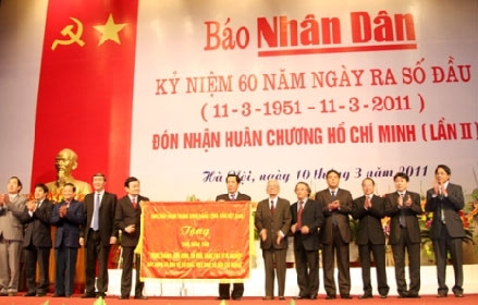 Báo Nhân Dân kỷ niệm 60 năm ra số đầu và đón nhận Huân chương Hồ Chí Minh lần thứ 2