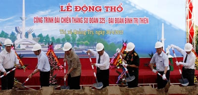 Động thổ xây dựng công trình Đài chiến thắng Sư đoàn 325 tại Quảng Trị