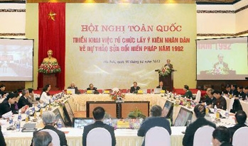 Hội nghị toàn quốc triển khai việc tổ chức lấy ý kiến nhân dân về Dự thảo sửa đổi Hiến pháp năm 1992: Khẩn trương triển khai 4 nhiệm vụ