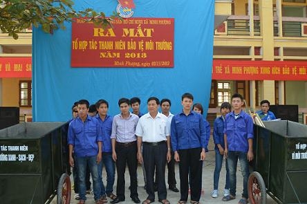Huyện đoàn Tiên Lữ ra mắt Tổ hợp tác thanh niên bảo vệ môi trường xã Minh Phượng