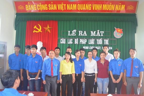 Ra mắt Câu lạc bộ Pháp luật tuổi trẻ xã Minh Châu