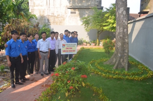 Huyện Đoàn Văn Giang khánh thành công trình "Vườn hoa thanh niên" tại Nhà tưởng niệm liệt sỹ Tô Hiệu
