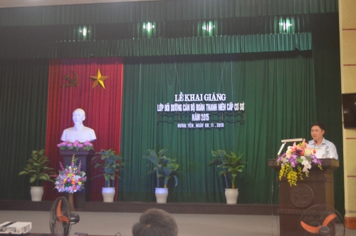 Tỉnh Đoàn - trường Chính trị Nguyễn Văn Linh Khai giảng lớp bồi dưỡng cán bộ Đoàn thanh niên cơ sở năm 2015
