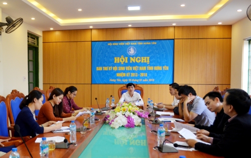 Hội nghị Ban Thư ký Hội Sinh viên Việt Nam tỉnh Hưng Yên khóa II, nhiệm kỳ 2013 - 2018