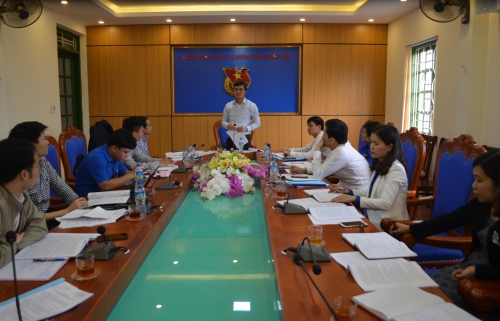 Bí thư Trung ương Đoàn Bùi Quang Huy làm việc với Ban Thường vụ Tỉnh đoàn về công tác Đoàn và phong trào thanh thiếu nhi năm 2018