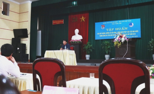 BTV Tỉnh đoàn, Hội LHTN Việt Nam tỉnh tổ chức lớp tập huấn công tác tôn giáo cho cán bộ Đoàn, Hội các cấp năm 2018