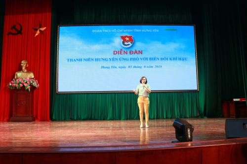 Thanh niên Hưng Yên hào hứng tham gia  diễn đàn ứng phó với biến đổi khí hậu