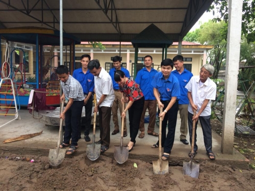 Huyện Đoàn Kim Động khởi công xây dựng công trình Thanh niên cấp huyện  năm 2018