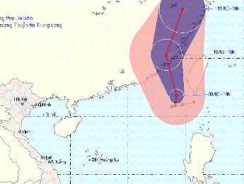 Bão số 5 hướng về Trung Quốc
